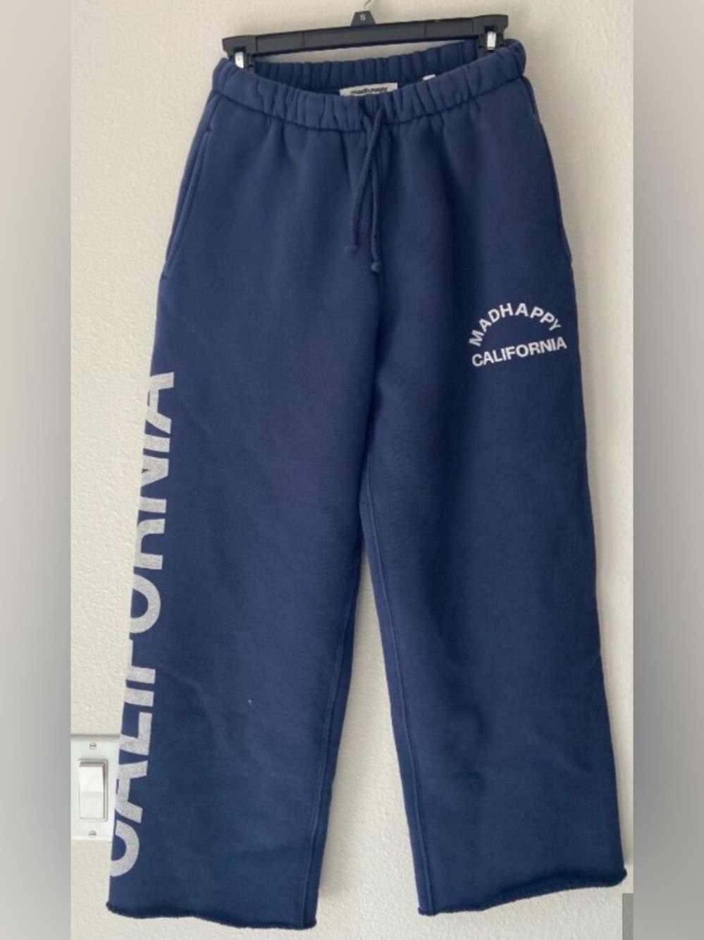 MADHAPPY CALIFORNIA ARCH FLEECE PANTS NAY SZ XS!